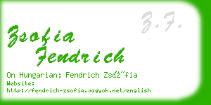 zsofia fendrich business card